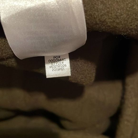 Vince Patch Pocket Wool-Blend Coat Pine Olive Size large - Picture 15 of 15